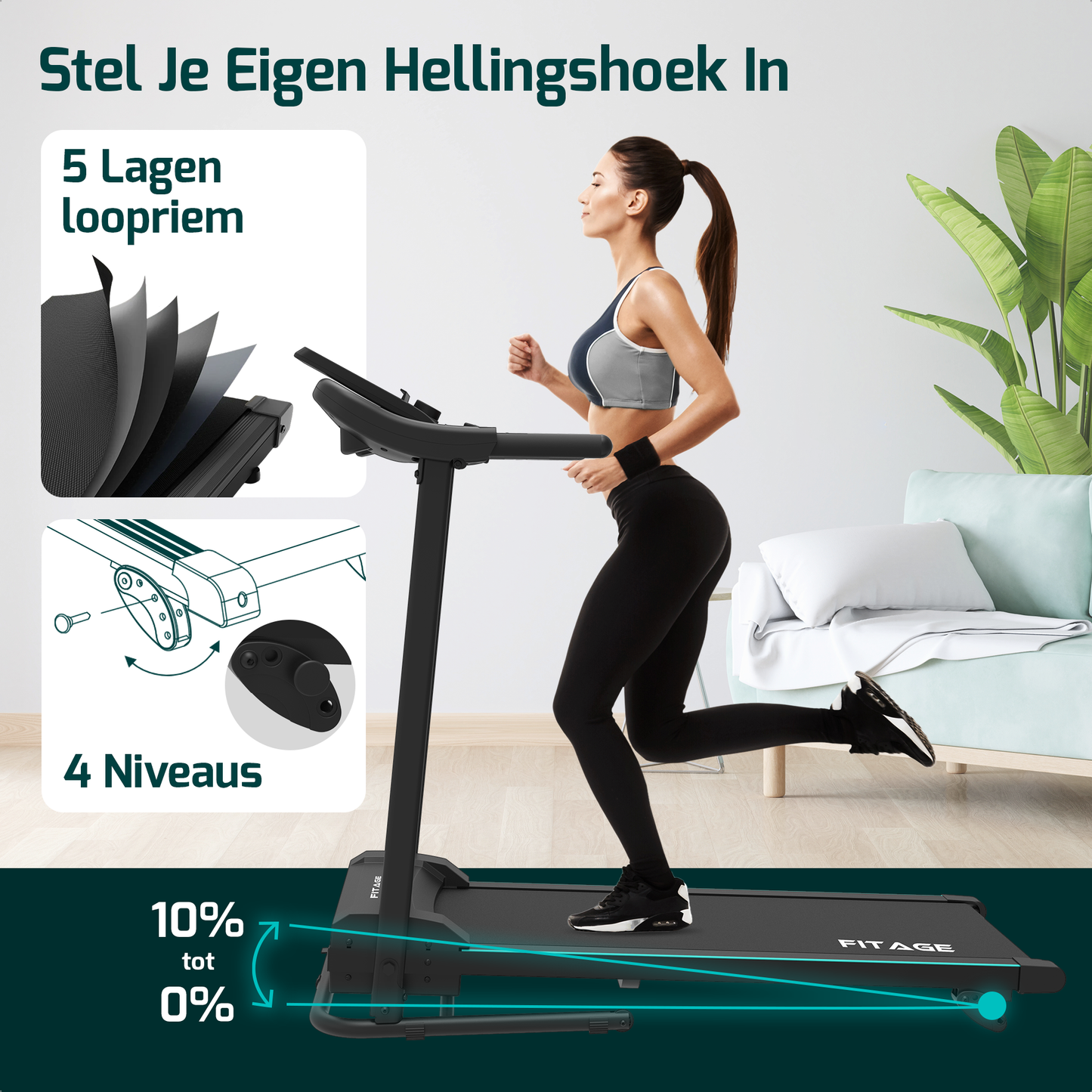 Wandelband voor binnen, perfect voor dagelijkse wandelingen en het verbeteren van je conditie.
