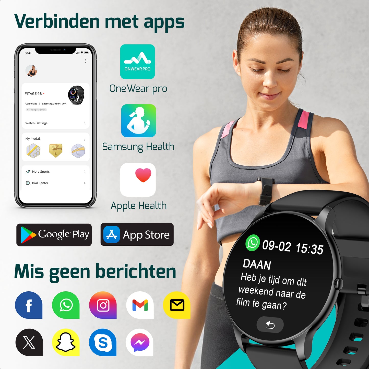 Sporthorloge - Smartwatch - Activity Tracker - GPS
