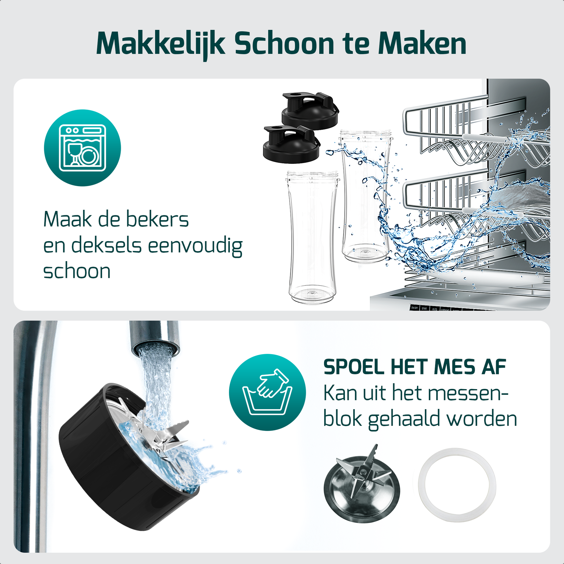 Een krachtige smoothie maker met een transparante kan, ontworpen voor het maken van romige en gezonde smoothies.