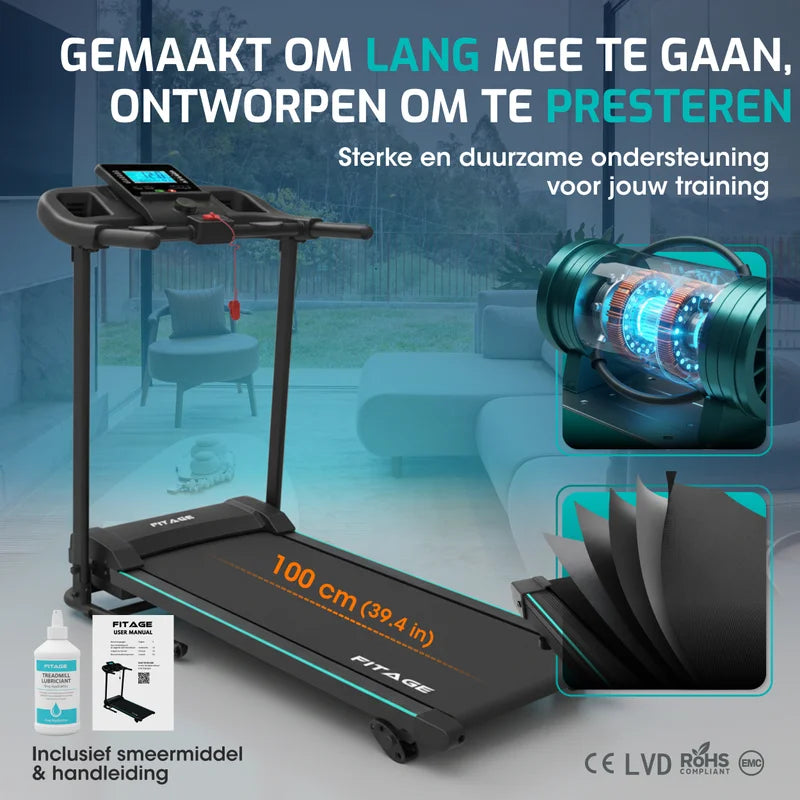 Loopband - 12km/u met 4 Incline Levels