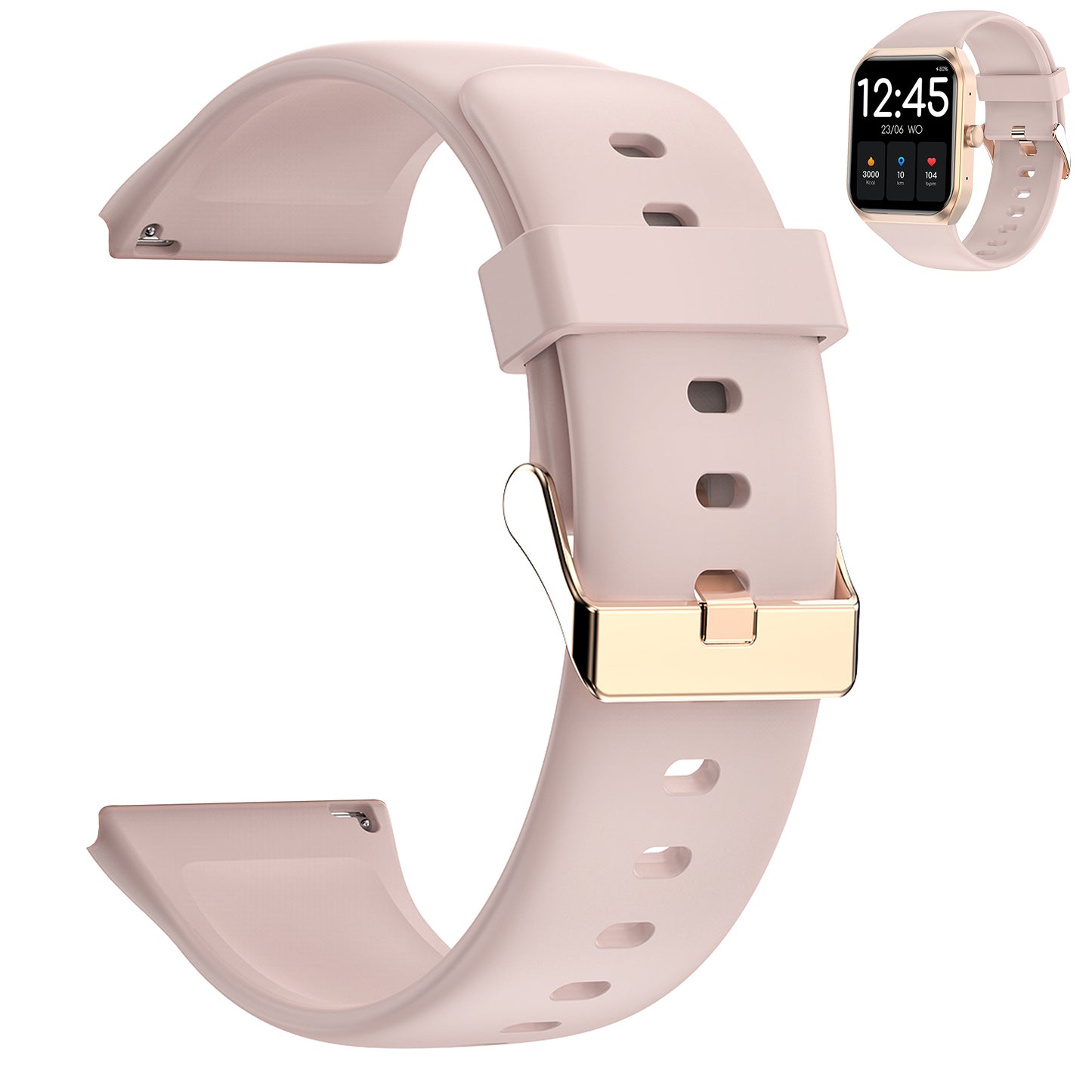 Slimme vierkante smartwatch Bandje, ideaal voor het bijhouden van activiteiten en meldingen in stijl.