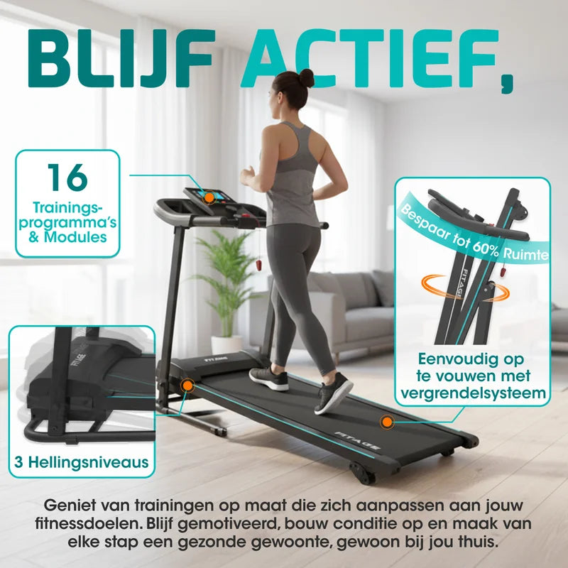 Loopband - 12km/u met 4 Incline Levels