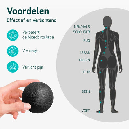 Massagegun met 12 opzetstukken, ontworpen voor gerichte spierbehandeling en ontspanning na fysieke activiteit.